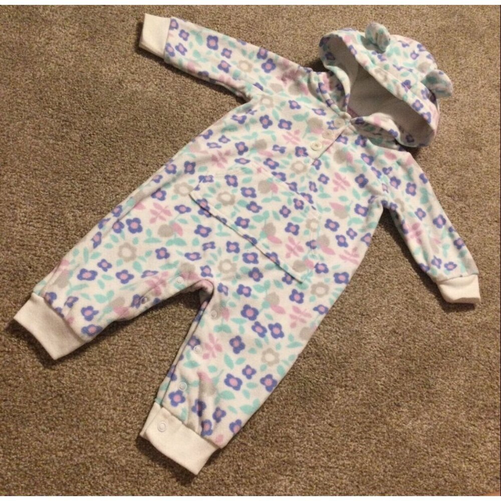 6M Carter's Hooded Fleece Romper
